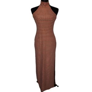 Moda Int'l long, form-fitting, t-back dress Size S
